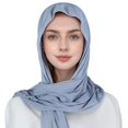 thumbnail image 1 of HNMKIU Women Hat Ruffle Cancer Chemo Turban Wrap Cap Shawl Featuring Comfortable Multifunctional Headwear for Stylish Wear and Easy Everyday Style Grey,One Size, 1 of 2
