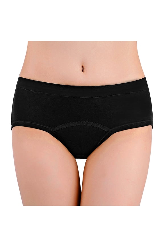 Women Panties Elongated Menstrual Leakproof Briefs for Side Leakage Protection Before and After Underwear for Women Black,XL