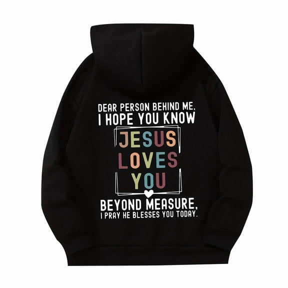 HNMKIU Women Print Hooded Sweatshirt Button Split Hem Long Sleeve Hoodie Top Hoodies for Women Black,L