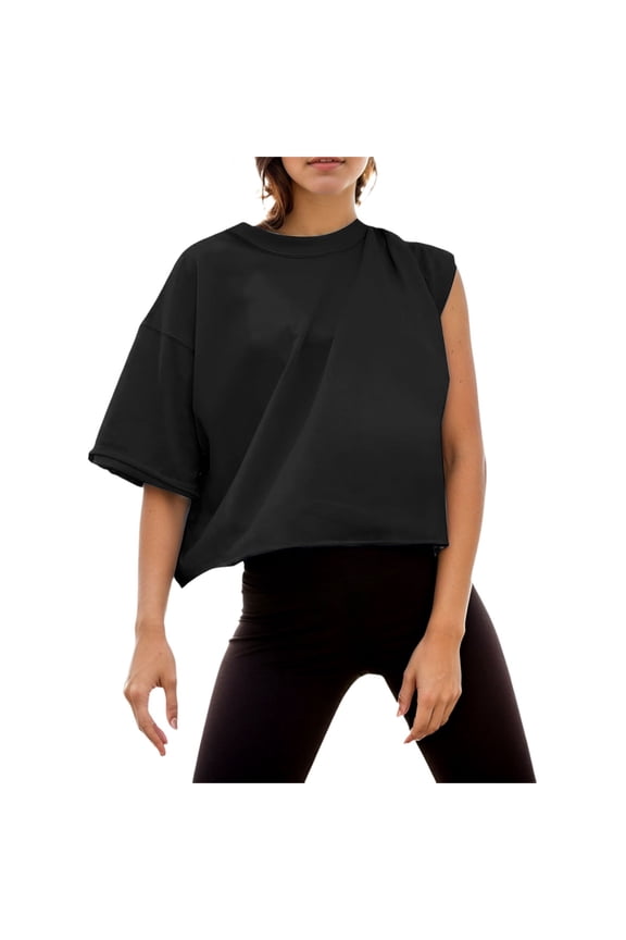 Women Short Sleeve Yoga Casual Loose Sports T Shirt Breathable Blend Tee for Workout Gym Training Daily Wear