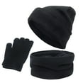 thumbnail image 1 of HNMKIU Women and Men Winter Warm Wool Hat Scarf Gloves Slouchy Knit Cap Screen Mittens Snow Set for Cold Weather,Size One Size, 1 of 4