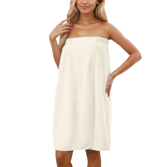 HNMKIU Women's Adjustable Beach Pool Cover Up Robe Towel Wrap Absorbent Shawl for Swim Ladies Pajamas for Spa 01_Beige,One Size