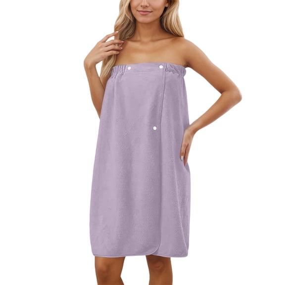 HNMKIU Women's Adjustable Beach Pool Cover Up Robe Towel Wrap Absorbent Shawl for Swim Ladies Pajamas for Spa 01_Light Purple1,One Size