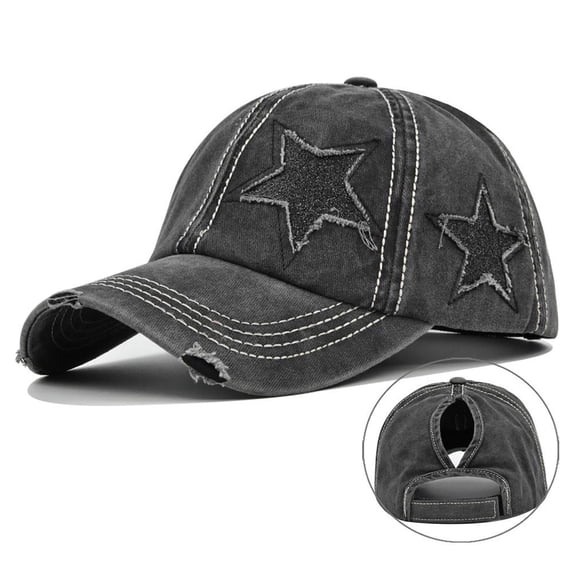 HNMKIU Women's Adjustable Ponytail Baseball Cap for High Buns and Quick Drying Outdoor Comfort Black,One Size