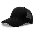 thumbnail image 1 of HNMKIU Women's Adjustable Ponytail Baseball Cap with Mesh Back for Outdoor Buns and Black,One Size, 1 of 3