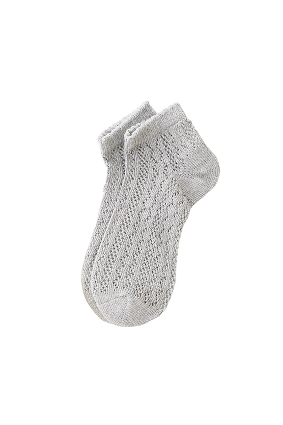 Women's Ankle Net Socks Summer Thin Breathable Mesh Low Cut No Show Short Socks For Girls Casual Wear Grey,One Size