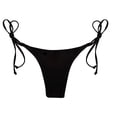 thumbnail image 1 of MIASHUI Women's Brazilian Side Thong Bikini Swimwear Set with Tankini Top and Tied Bottom Bathing Suit Black,L, 1 of 3
