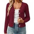 thumbnail image 1 of HNMKIU Women's Cardigan Stylish V Neck Design for Everyday Wear with Denim Ideal for Fall and Winter Cardigan for Women Lightweight Comfortable Loose Fit ZZ02_,M, 1 of 5