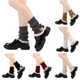 thumbnail image 1 of HNMKIU Women’s Fall Winter Button Lace Knit Foot Warmers GY2 - One Size, 1 of 4