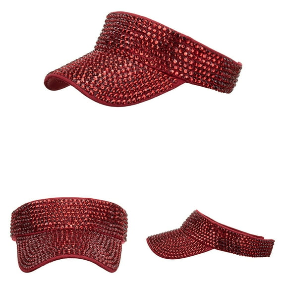HNMKIU Women's Fashion Leopard Sun Print Baseball Visor Cap for Outdoor Style and Sun Red,One Size
