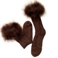 thumbnail image 1 of HNMKIU Women's Fashionable Thermal Sport Socks Medium Length Winter Stockings for Everyday Comfort and Warmth Brown,One Size, 1 of 6