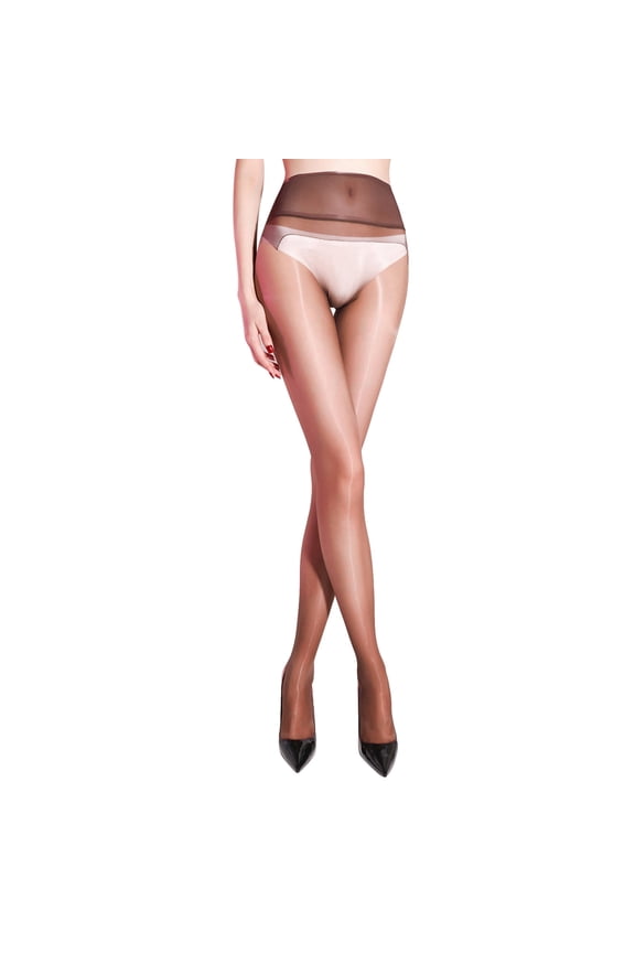 Women's Glossy Seamless Mesh Pantyhose Tights with Deep Crotch Design for a Smooth Coffee,åē 