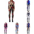 thumbnail image 1 of HNMKIU Women's Halloween Cosplay Jumpsuit Digital Print Tight Long Sleeve for Party Fancy Dress Beige - M, 1 of 4