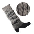 thumbnail image 1 of HNMKIU Women's Knitted Leg Warmers Solid Color Thermal Socks for Comfort and Warmth Grey,One Size, 1 of 2