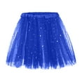 thumbnail image 1 of HNMKIU Women's Midi Skirts for Women Cute Underskirt Ballet Swing 3 Layer Star Sequins Tutu Skirt for Women Z18-Dark Blue-9,, 1 of 7