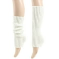 thumbnail image 1 of HNMKIU Neon Ribbed Leg Warmers For Women Juniors Eighties Dance Party And Yoga Sports White,One Size, 1 of 4