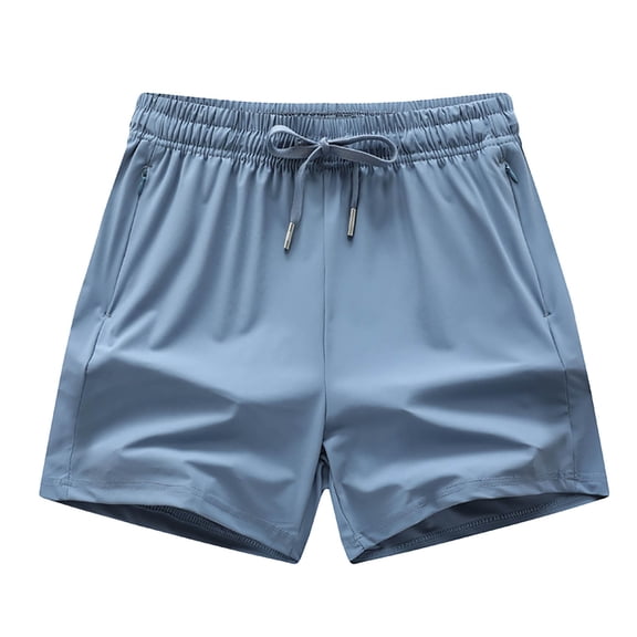 HNMKIU Women's Plus Size Summer Ice Silk Loose Fit Thin Shorts Mid Length Casual Pants with Drawstring 02_Blue,XXXXXL