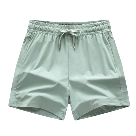 HNMKIU Women's Plus Size Summer Ice Silk Loose Fit Thin Shorts Mid Length Casual Pants with Drawstring 02_Light Green,M