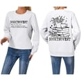 thumbnail image 1 of HNMKIU Sweatshirts for Women Letter Print Round Neck Pullover Top Hoodie for Fall Winter Casual Womens Casual Tops,White,XXL, 1 of 4