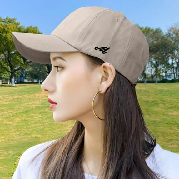 HNMKIU Women's Retro Solid Color Baseball Cap Classic Soft Top Sun Hat for Casual Shade Khaki,56-58cm