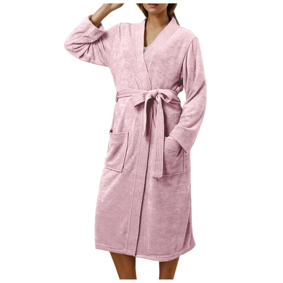 HNMKIU Women's Robes Absorbent Quick Drying Thin Long Bathrobe for Comfort and Style,Size L