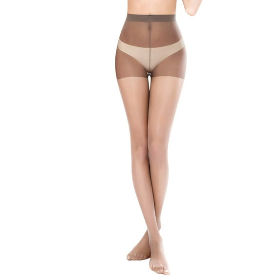 HNMKIU Women's Sheer Control Top Pantyhose with Light Support and Run- Legs for Everyday Comfort C,One Size