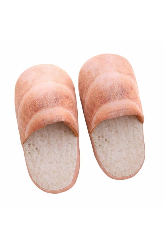 Winter Slippers for Women Women Realistic Bread Hamburger Design Winter Home Soft Sole Warm Comfort Shoes Cozy Slippers for Women Khaki,6-7.5