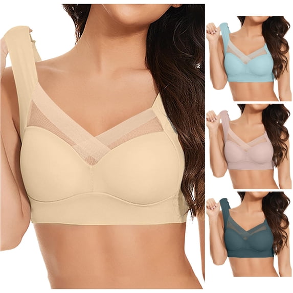 HNMKIU Women's Strapless Lace Tank Top Underwear Thin Side Fold Gather Adjustable Bra