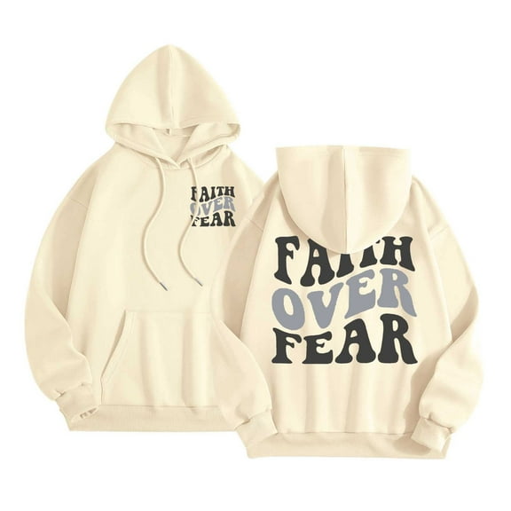 HNMKIU Women's Summer Casual Letter Print Beach Surf Theme Hoodies for Women Long Sleeve with Pockets 02_Beige,M