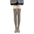thumbnail image 1 of HNMKIU Women's Thermal Knee High Socks Extra Warm Thigh Tube Stockings for Cold Weather Comfort Khaki,One Size, 1 of 5