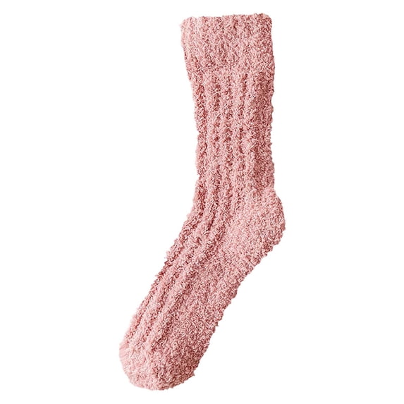 HNMKIU Women's Thermal Lined Socks Cozy Winter Sleeping Footwear For Indoor Outdoor Comfort And Warmth Pink,One Size