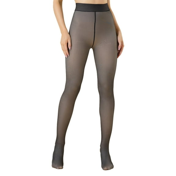 HNMKIU Women's Thickened Leggings Oversized Warm Legs Panty Hose for Winter Coffee，B