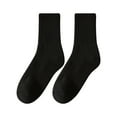 thumbnail image 1 of HNMKIU Women's Fall and Winter Thickened Warm Loop Knit Mid Tube Socks Cozy Thermal Crew Style Black,One Size, 1 of 4