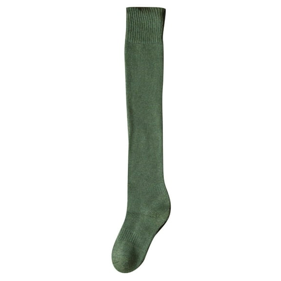 HNMKIU Women's Winter Thermal Over The Knee Socks Medium Length Lightweight Indoor Warmth Retention Stockings Green,One Size