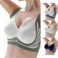 thumbnail image 1 of HNMKIU Women's Wireless Seamless Comfort Bra Wirefree Smooth T-Shirt Undergarment Daily Wear Lightweight Breathable Mint Green - M, 1 of 9