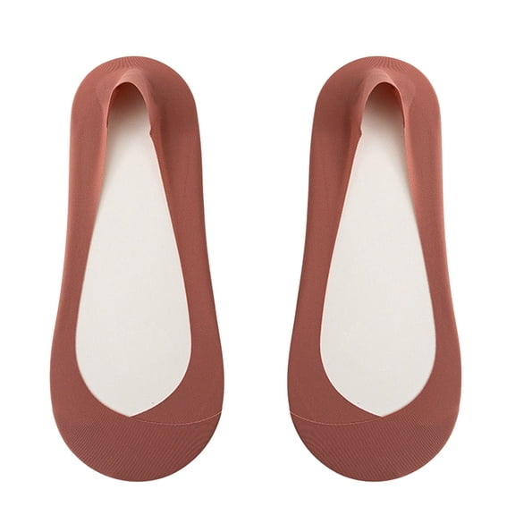 HNMKIU Womens Comfortable Breathable Macaron Coloured Boat Socks No Show Socks Womens for High Heels Brick Red,One Size