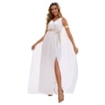 thumbnail image 1 of HNMKIU Womens Greek Elegant Athenian Tunic Dress Outfit For Halloween Party Ancient Theme White Robe, 1 of 7