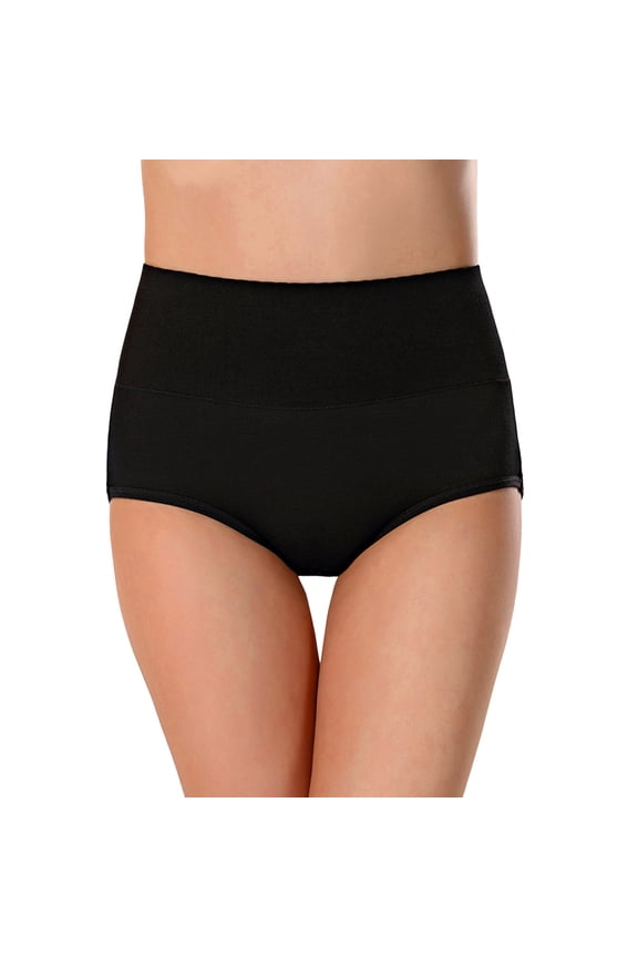 Womens Panties High Waist Menstrual Leakproof Underwear for and Comfort Seamless Underwear Black,L