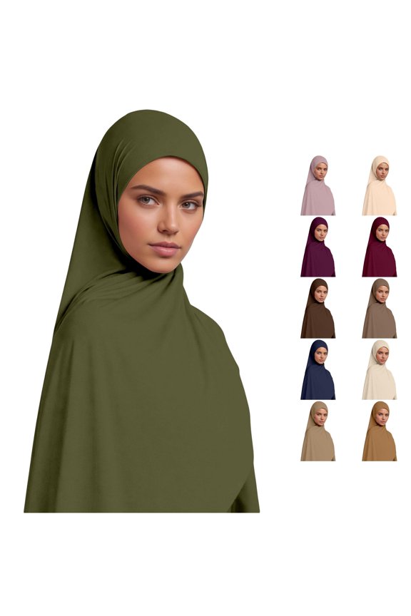 Womens Shawl Elegant Flowing Wrap Scarf Shawl Headwrap Turban Made From Soft Breathable Solid Color Lightweight Versatile Hair Army Green,One Size