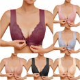 thumbnail image 1 of HNMKIU Womens Steel Ring French Front Close Bra T Back Plus Size Seamless Unlined Comfortable Large Bust Supportive Everyday Wear RD2 - 9XL, 1 of 5