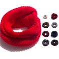 thumbnail image 1 of HNMKIU Womens Thick Knit Winter Two Loop Pullover Scarf Cozy Warm Neck Wrap Snood ,Red, 1 of 3