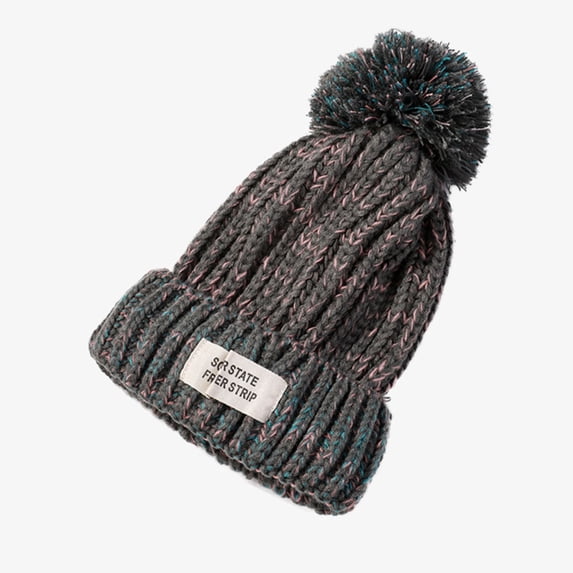 HNMKIU Wool Knit Winter Baseball Cap for Women Thick Warm Lined Cold Weather Hat Grey,One Size