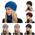 thumbnail image 1 of HNMKIU Woolen Hat Scarf Set Winter Neck Warmer Two Piece Unisex Outdoor Travel Accessory Blue - One Size, 1 of 4