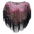 thumbnail image 1 of HNMKIU Wraps 1920s Art Deco Sequin Beaded Flapper Shawl Wrap Women's Evening Wedding Cape Party Cover Up Red,One Size, 1 of 3