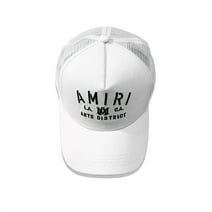 HNQY Arts District Logo Cotton Canvas Cap Men Women Sun Protection Cap Trucker Hat -White