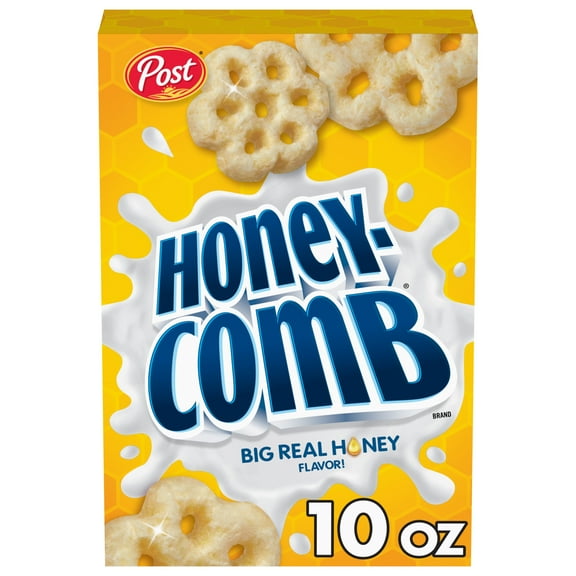 Post Honeycomb Crunchy Cereal 10 oz, Cardboard Box Shelf Stable