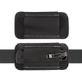 thumbnail image 1 of HNYG Leather Knife Sheath for Belt, Horizontal Carry Pocket Knife Holder, EDC Belt Pocket Organizer for Men, Knife Holster for Pocket Folding Knife, Black, 4.9" x 2.6", 1 of 7