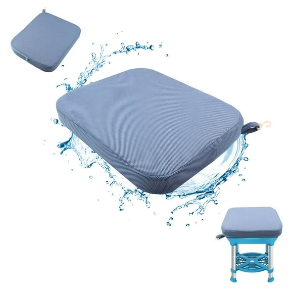 HNYG Shower Seat Cushion, Waterproof Bath Cushion for Tub Transfer Bench, Seat Foam Cushion with Hook, Bathtub Chair Pad, Shower Cushion for Elderly, Senior, Disabled