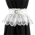thumbnail image 1 of HNYG Lace Waist Belt, Women Lace Corset Belt, Vintage Bow Floral Belt for Dresses Clothes Shirts Costume, White, 1 of 8