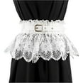 thumbnail image 1 of HNYG Lace Waist Belt, Women Lace Corset Belt, Vintage Bow Belt for Dresses Clothes Shirts Costume, White, 1 of 8